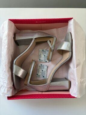 Kelly & Katie Silver Block Heel - Perfect for Prom, Weddings or Parties